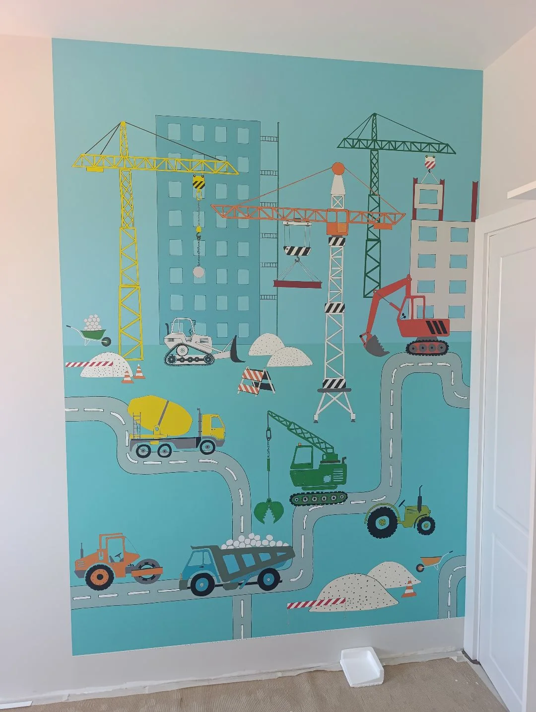 Dečija fototapeta sa motivom gradilišta